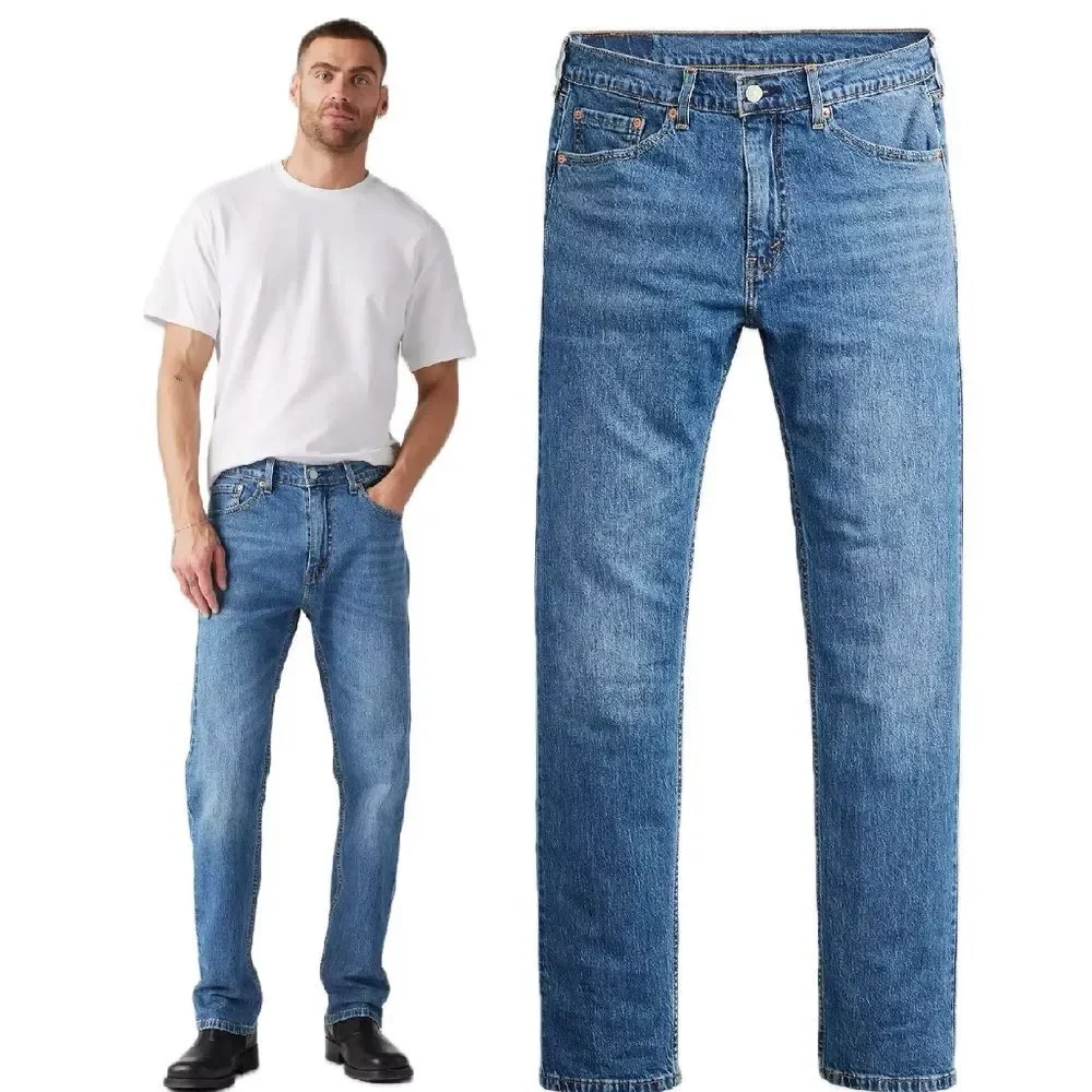 Levi's 505 Regular Fit Jeans Fremont Drop Shot Medium Wash Stretch Sz W38 x L30